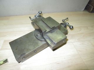 Vintage machinist lathe compound cross slide from Hardinge Cataract bench lathe 7