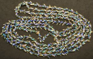 Vintage Rare Aboriginal Maireener iridescent Shell necklace - 72 