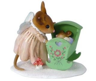 Wee Forest Folk Sa - 1 - Lullaby Angel Vintage Snowdrops Miniature Figurine