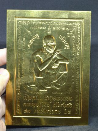 spell Yant Sheet gold Phra Lp Koon Wat Banrai Thai Amulet Talisman Protect life 2