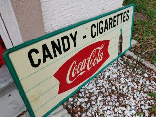 Vintage metal Coca Cola sign,  Candy - Cigarettes 2