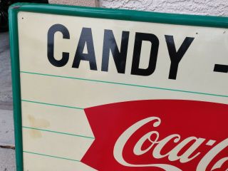Vintage metal Coca Cola sign,  Candy - Cigarettes 3