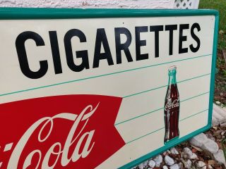 Vintage metal Coca Cola sign,  Candy - Cigarettes 4