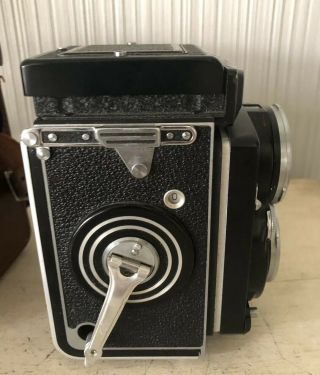 Vintage Rolleiflex 2.  8 Camera 80mm Schneider Xenotar Lens W/ Cap & Leather Case 6
