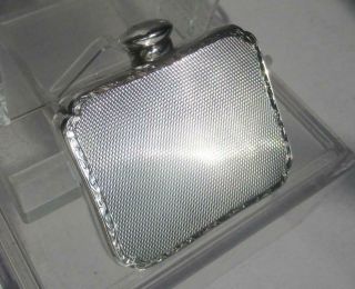 Antique C.  1900 Solid Silver Bright Cut German Scent Perfume Bottle Flask 5