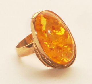 EXCEPTIONAL VERY RARE VERY LARGE HEAVY ANTIQUE VINTAGE HUGE AMBER GOLD RING 3