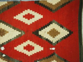 Wonderful Antique Navajo Red Mesa Woven Rug 32 