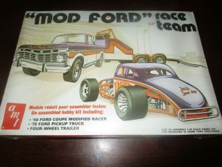 1975 Ford Pickup & 1940 Ford Mod Race Team - Amt 1:25 Kit Factory