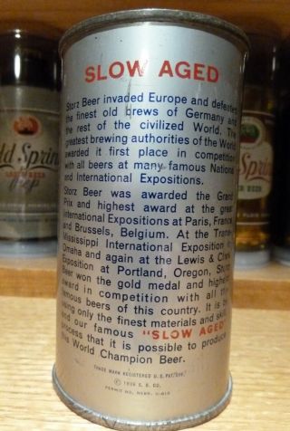 Storz Fine Lager Flat Top Beer Can - USBC 137 - 10 - RARE - 2