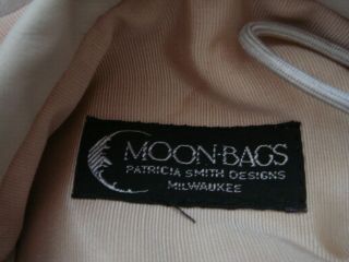 VINTAGE 1980 ' s SMALL MOON BAG BY PATRICIA SMITH BEIGE LEATHER EUC 7