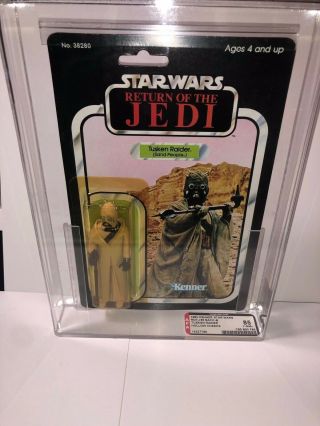 Vintage Star Wars Moc Tusken Raider Hollow Cheeks Afa 85y Extremely Rare Nm,