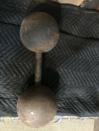 Jackson Barbell RARE 85 lb Globe Dumbbells Vintage Pair 10