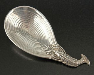Sterling Buccellati Tea Caddy Spoon With Lobster Form Handle
