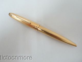 Vintage Montblanc Meisterstuck Solitaire Vermeil Barley Ballpoint Pen Or Pencil