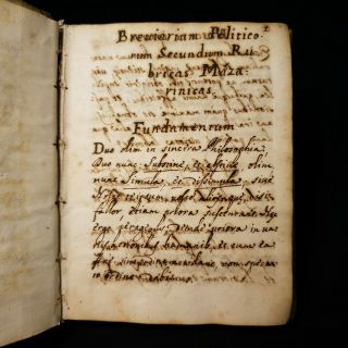 1690 MANUSCRIPT Breviarium Politicorum HAND WRITTEN Cardinal Mazarin VELLUM RARE 8