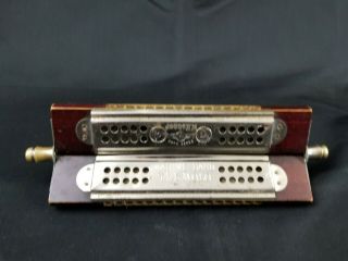 Antique Hohner Marine Band Tremolo Triple Harmonica Made In Germany Very Rare