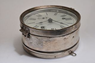 Antique 19th C.  Seth Thomas Lever Marine Ship ' s Porthole Gallery Clock NW 3