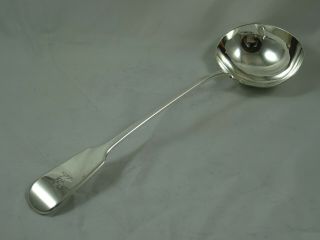 Crested George Iv Solid Silver Soup Ladle,  1822,  181gm
