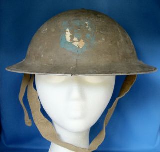 Ww2 Irish Army Mk.  Ii Helmet - Western Command Insignia