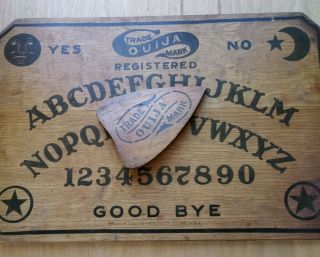Rare Antique 1915 Wooden Ouija Board Plywood - William Fuld Baltimore