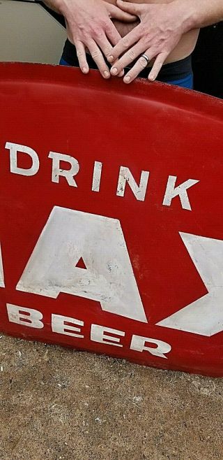Vintage Jackson Jax Beer Metal Bubble Sign Texas Lone Star Pearl Shiner 68X39 5