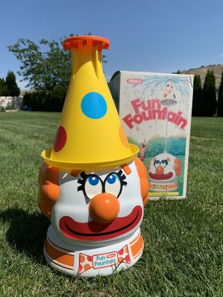 Wham - O Fun Fountain Clown Sprinkler Complete W All Packaging,  Euc Vintage 1977