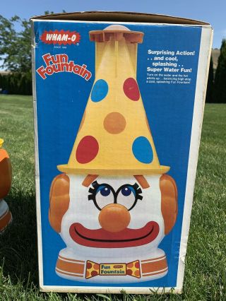 Wham - O Fun Fountain Clown Sprinkler Complete w All Packaging,  EUC Vintage 1977 7