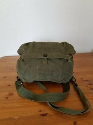 Ww I / Ww Ll Us Army M6 Gas Mask Carry Bag Lightweight Service Canvas -
