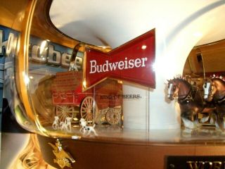 Vintage 1969 Budweiser Clydesdale Parade Carousel Light Motion Beer Sign