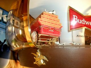Vintage 1969 Budweiser Clydesdale Parade Carousel Light Motion Beer Sign 3