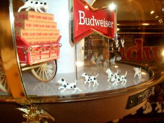 Vintage 1969 Budweiser Clydesdale Parade Carousel Light Motion Beer Sign 4