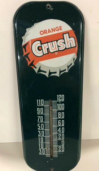 Vintage Orange Crush Thermometer Sign
