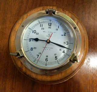 Vintage Bell Clock Co.  Porthole Style Ship 