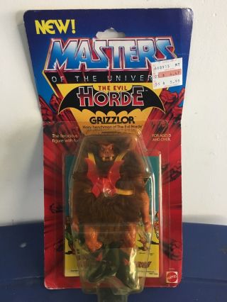 Nos Horde Grizzlor Motu Vintage Masters Of The Universe Moc He - Man