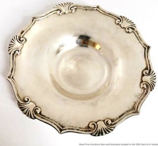 Antique Tiffany Co Makers Sterling Silver Art Nouveau Nut Candy Dish 15411 - 2454