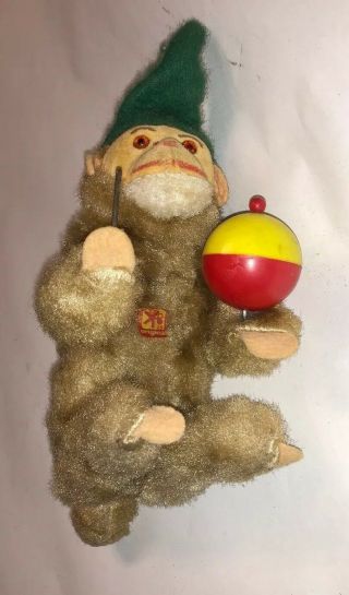 Vintage German Wind Up Max Carl Monkey Maracas Toy