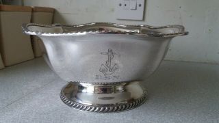 Large Vintage United States Navy - U.  S.  N.  Silver Plated Bowl - Gorham Silver