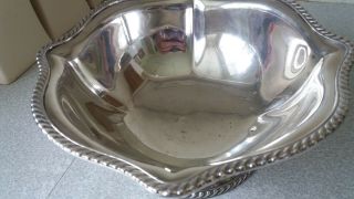 LARGE VINTAGE UNITED STATES NAVY - U.  S.  N.  SILVER PLATED BOWL - GORHAM SILVER 5