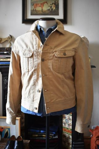 Rare Vintage Ralph Lauren Rrl Sandstone Canvas Type 2 Jacket Size L Made In Usa