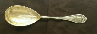 Marguerite By Wood & Hughes Sterling Silver Berry Spoon Gw Bright - Cut 8 3/4 "