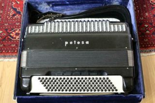 Vintage Fantastic Petosa Accordion Model 700145 Large And Heavy