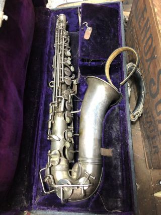 Vintage Frank Holton Rudy Wiedoeft Model Alto Saxophone Case Estate