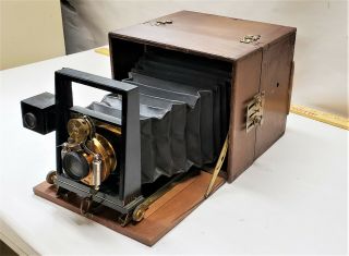 Rare Antique Blair Folding Hawkeye Camera Bausch Lomb Diaphragm Shutter