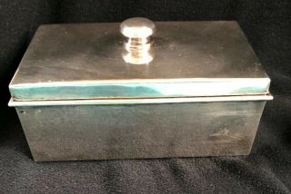 Antique Henchal & Co.  Sterling York Silver Maker Tobacco Cigar Box 3