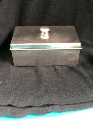 Antique Henchal & Co.  Sterling York Silver Maker Tobacco Cigar Box 5