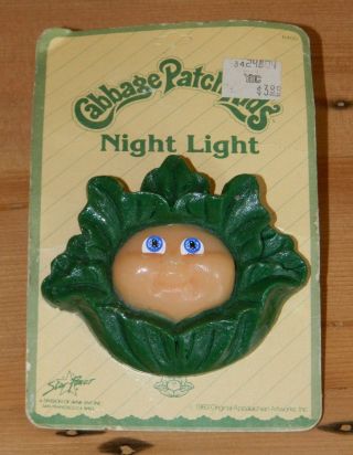Vintage Cabbage Patch Kids Cpk Night Light 1983 W/original Package/card
