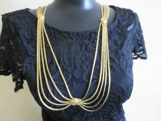 Vintage Christian Dior Gold Plated Swag Belt Or Necklace