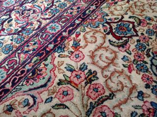 EXTRA LARGE Vintage Handknotted Floral PERSIAN Wool Rug 12x9ft Oriental Keshan 11