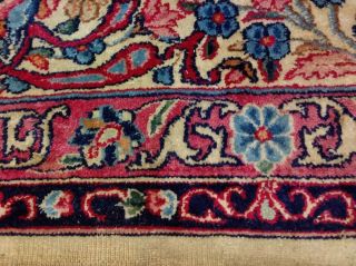EXTRA LARGE Vintage Handknotted Floral PERSIAN Wool Rug 12x9ft Oriental Keshan 12