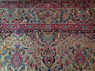 EXTRA LARGE Vintage Handknotted Floral PERSIAN Wool Rug 12x9ft Oriental Keshan 5